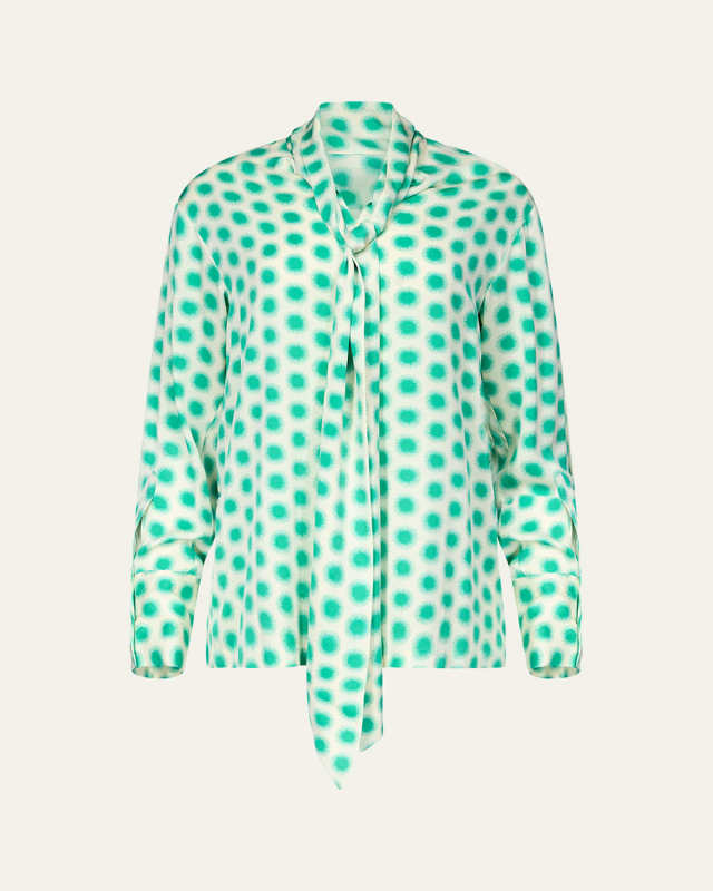 x Henry Zankov Eldridge Oversized Sunburst Tie-Neck Top
